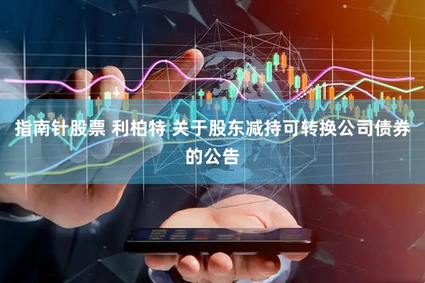 指南针股票 利柏特 关于股东减持可转换公司债券的公告